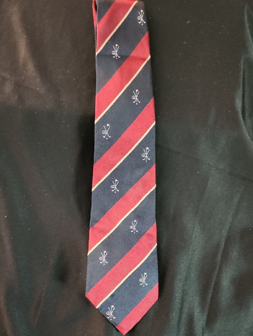 Gucci Navy, Burgundy and Gold VINTAGE Tie - Picture 12 of 13